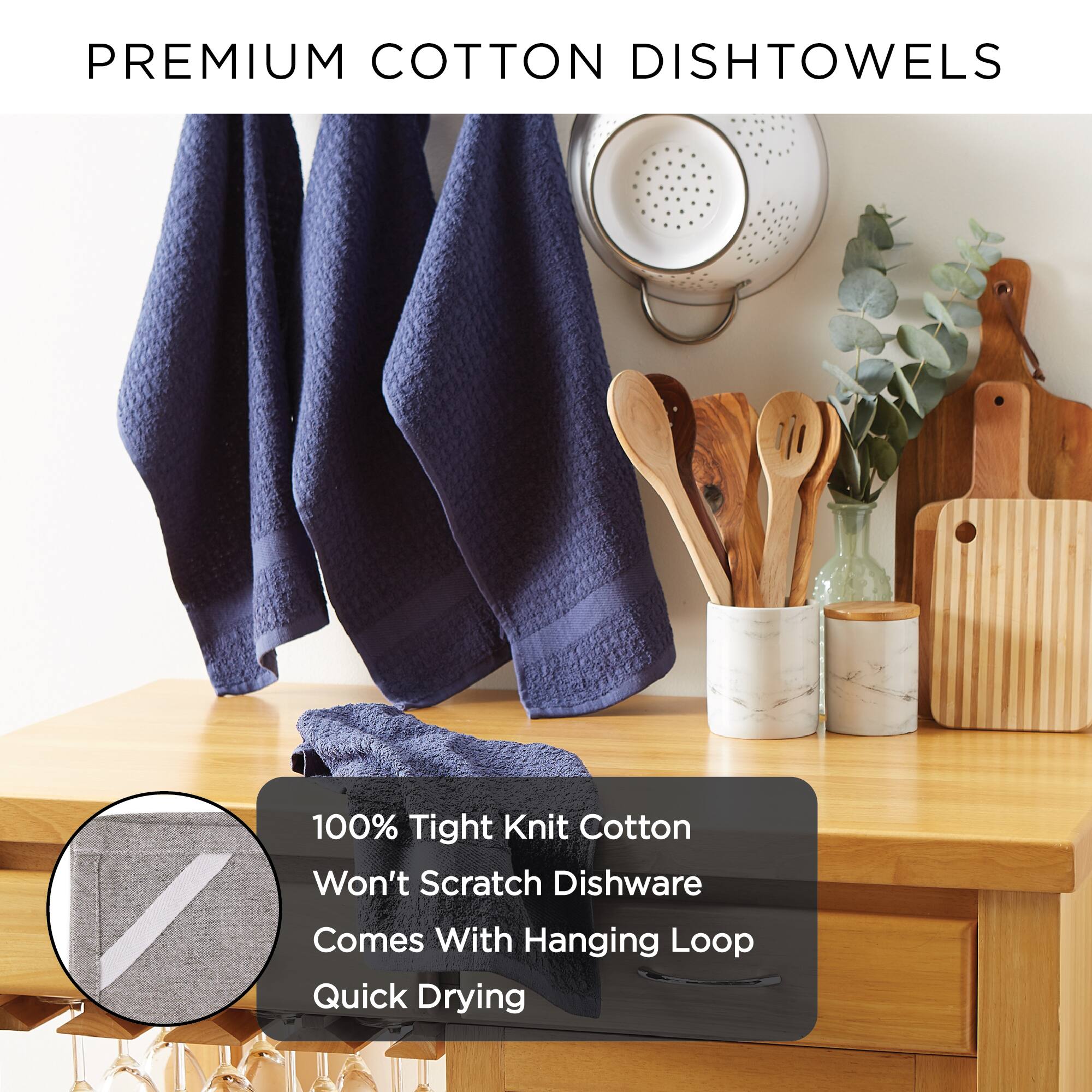 DII® Assorted Mineral Basic Chef Terry Dishtowel (Set of 4)